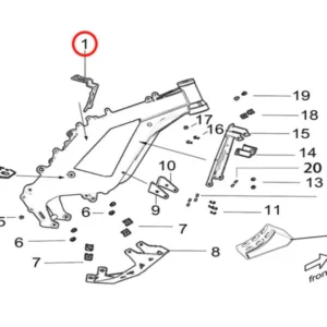 Alternative view of Light Bee Battery Compartment Plate, Rear