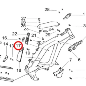 Alternative view of Light Bee Battery Positioning Support, Front