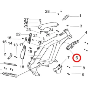 Alternative view of Light Bee Battery Positioning Support, Right