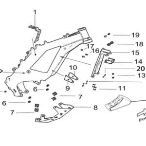 Alternative view of Light Bee Battery Support Base Plate