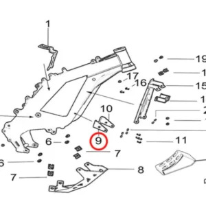 Alternative view of Light Bee Controller Mounting Bracket, Lower Right