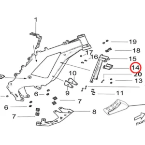 Alternative view of Light Bee Controller Mounting Bracket, Upper