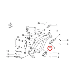 Alternative view of Light Bee Controller Shroud, Lower
