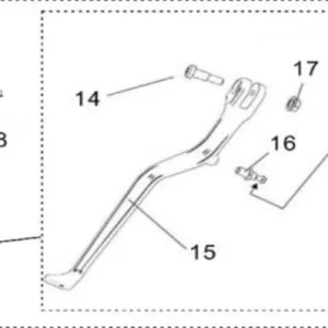 Alternative view of Light Bee Kickstand Assembly
